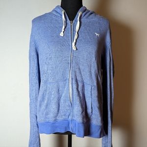 Purple Victoria Secret Zip Up Hooded Sweatshirt